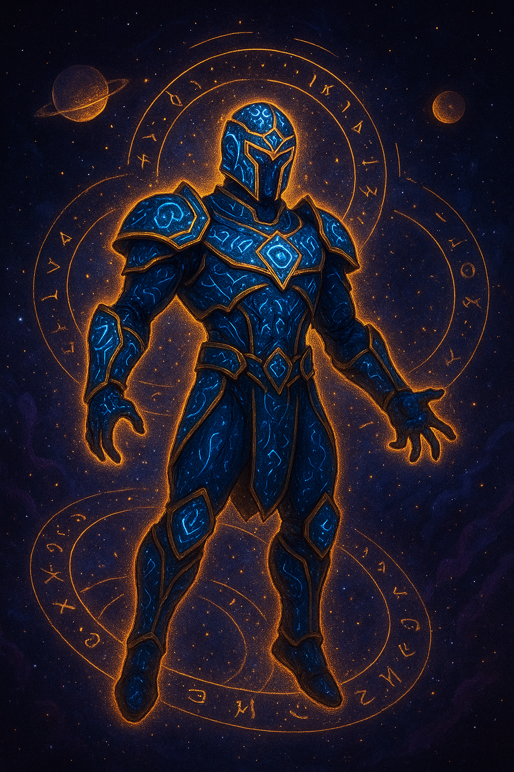 Cosmic Guardian – Mystic Superhero Digital Artwork